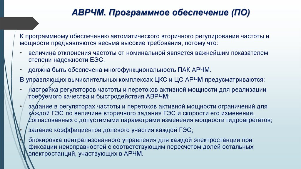 АВРЧМ. Программное обеспечение (ПО)