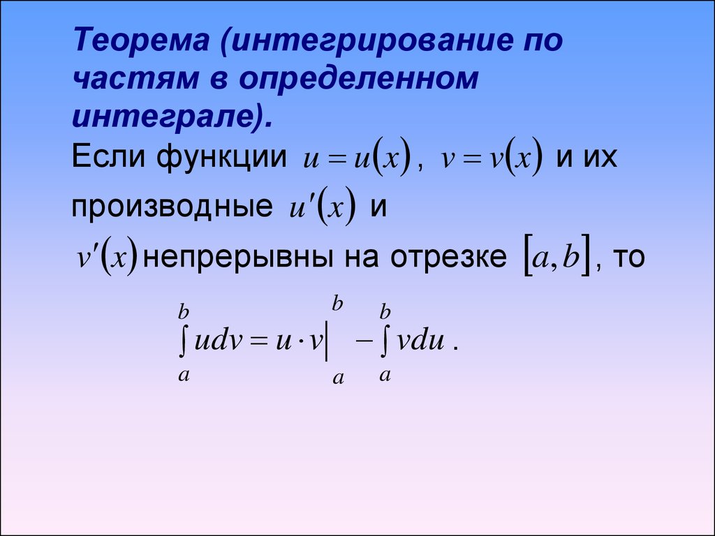 Методы определенного интеграла