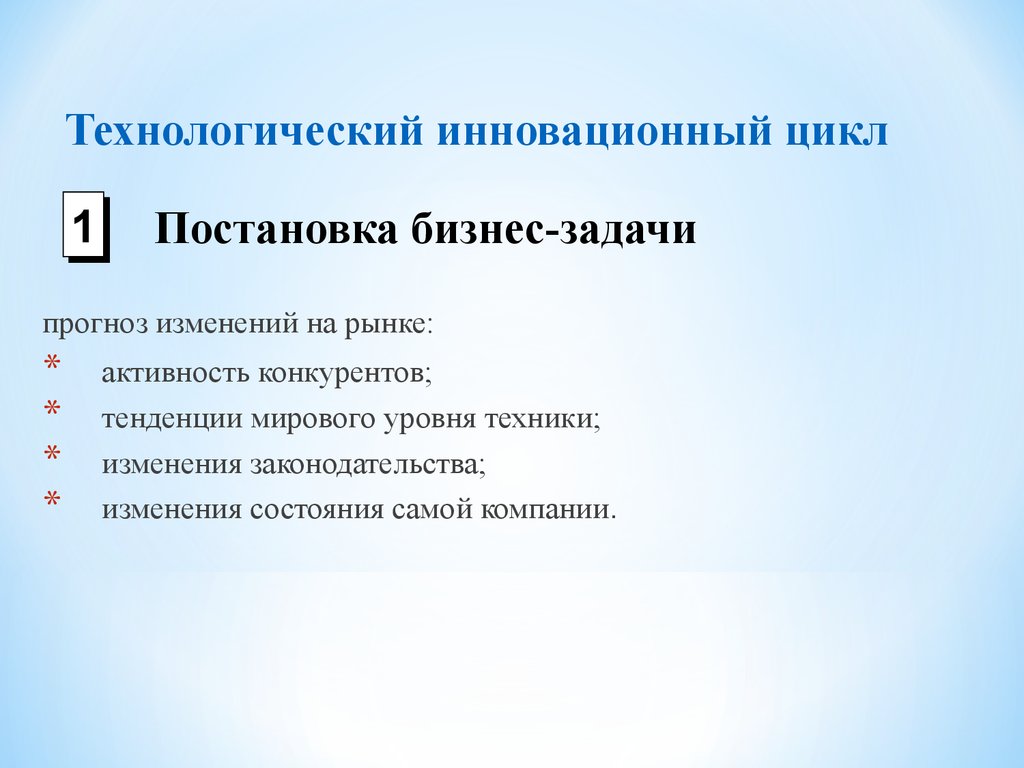 Прогнозирование изменений. Технологический инновационный цикл. Цикл постановки задачи. Технологические изменения пример. Технологическая инновация задача.