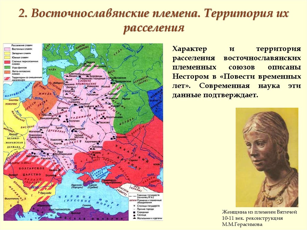 2. Восточнославянские племена. Территория их расселения