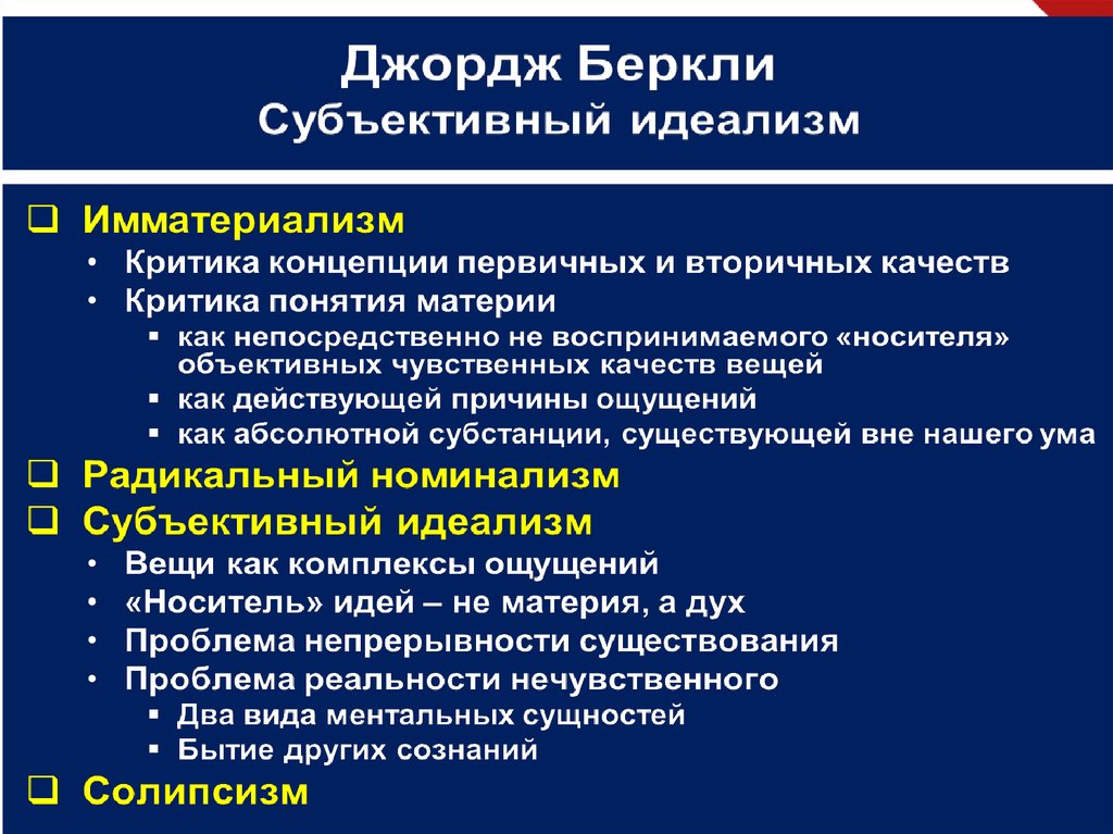 Субъективный идеализм дж беркли и д юма презентация