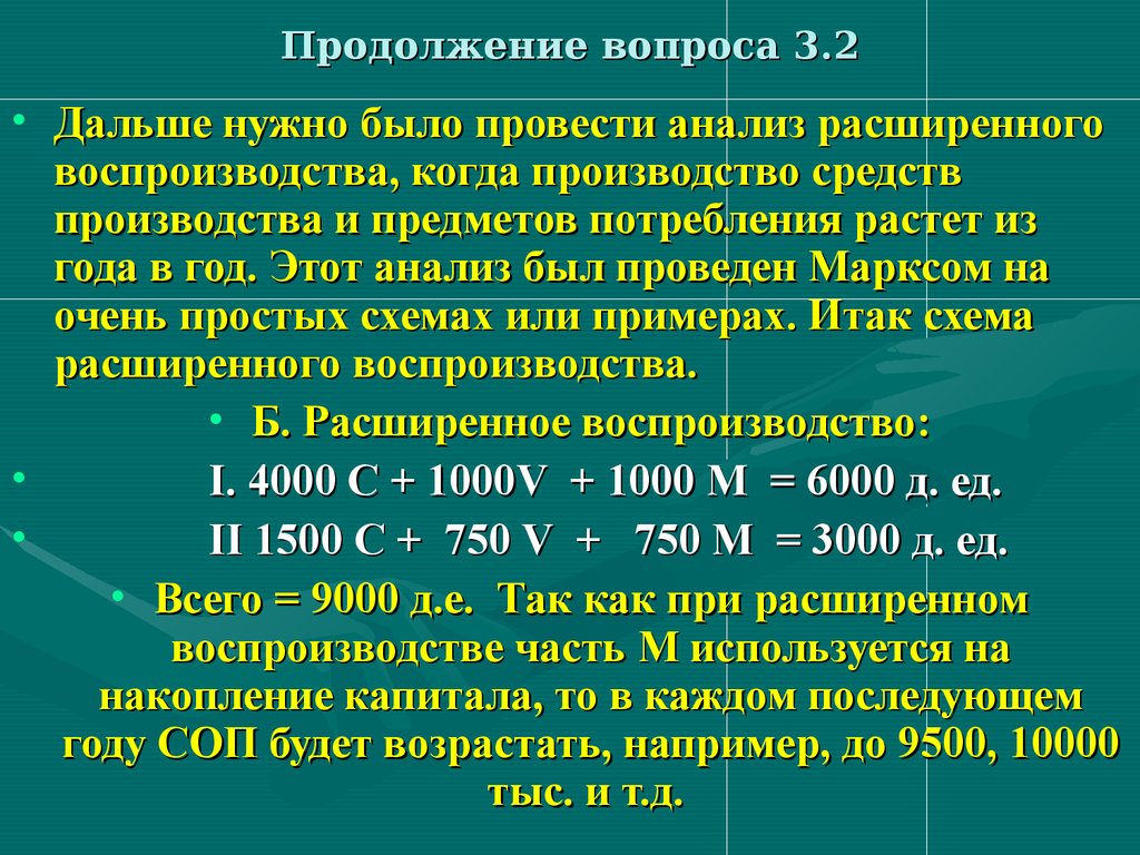 Модель простого и расширенного воспроизводства к.Маркса. К Маркс расширенное воспроизводство.