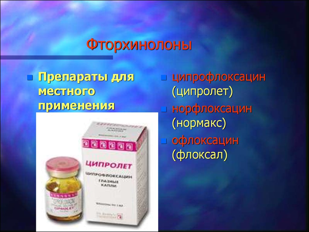 Слайд-лекция №22. Сульфаниламиды и ко-тримоксазол. Хинолоны и .