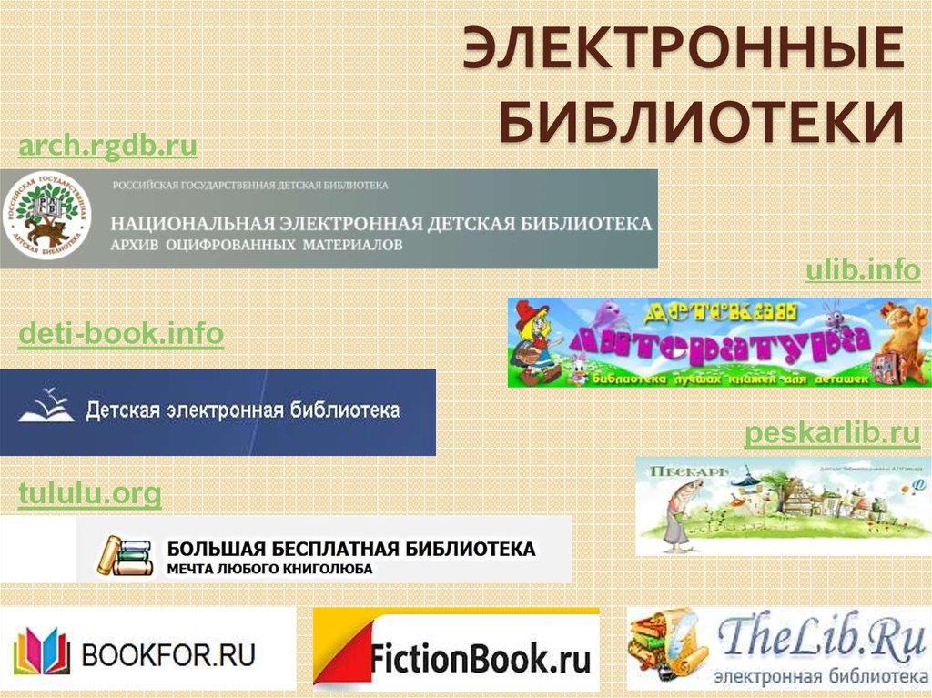 Электронные библиотеки