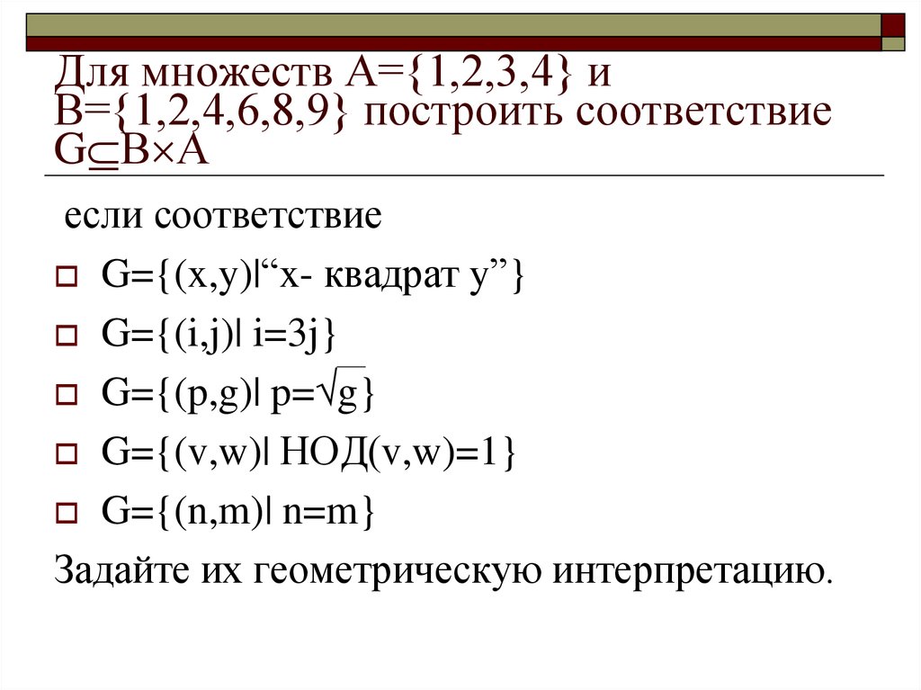 Множество а 2 4 6 8