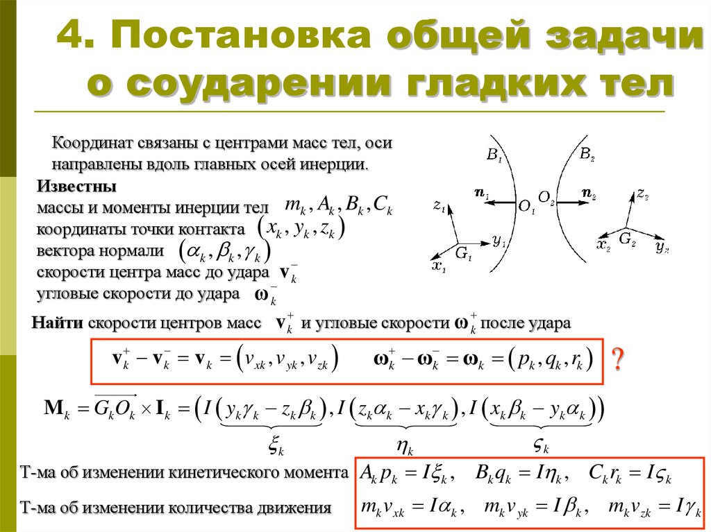 Соударение тел. Векторная диаграмма соударения шаров. Классификация соударений. Эффективные соударения это.