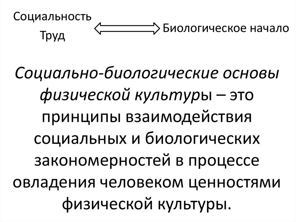 Социально биологические основы физической культуры презентация