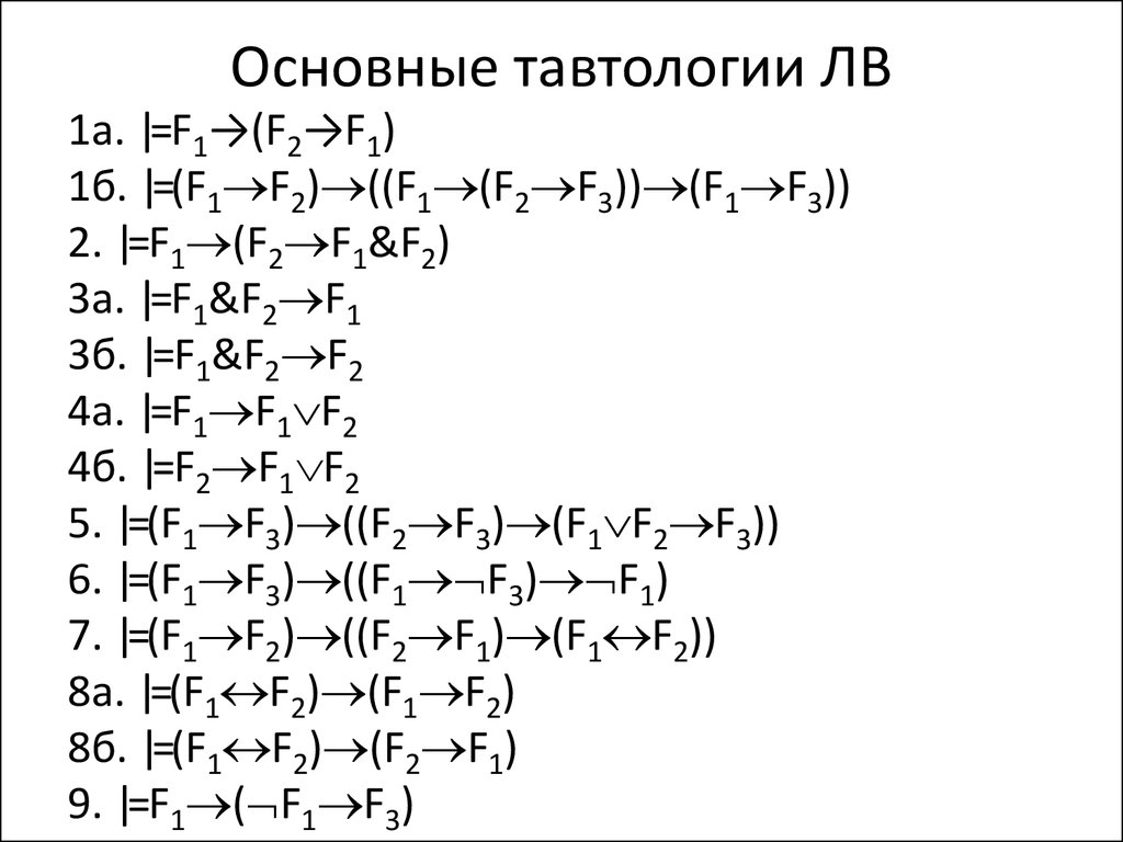 Проверка тавтологии