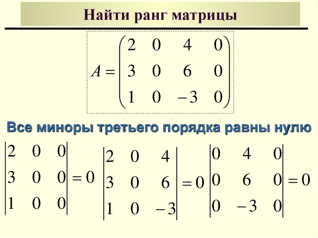 Равны ли матрицы. Как определить ранг матрицы. Ранг нулевой матрицы третьего порядка равен:. Ранг матрицы через миноры. Как посчитать ранг матрицы примеры.