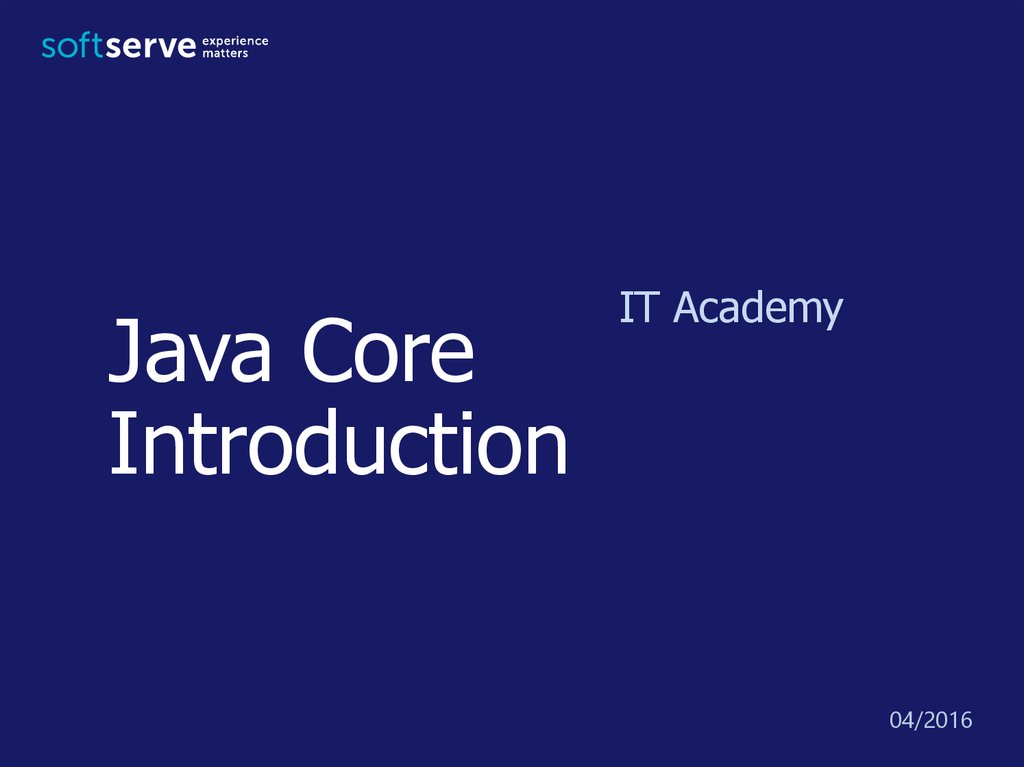 Java Core Introduction