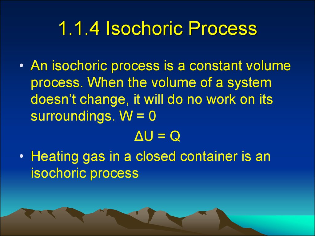 1.1.4 Isochoric Process