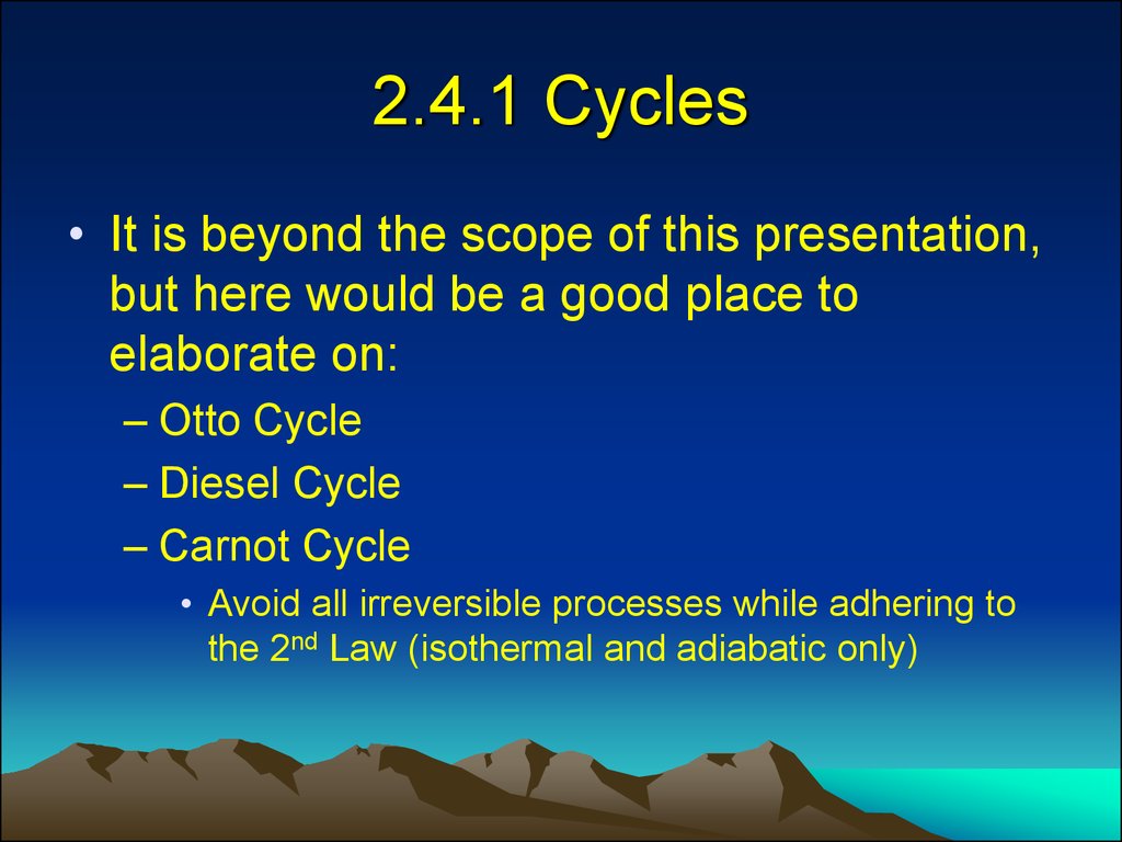 2.4.1 Cycles