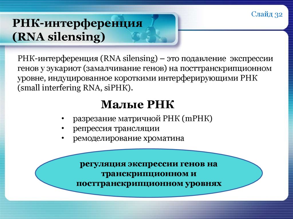 Интерференция рнк презентация