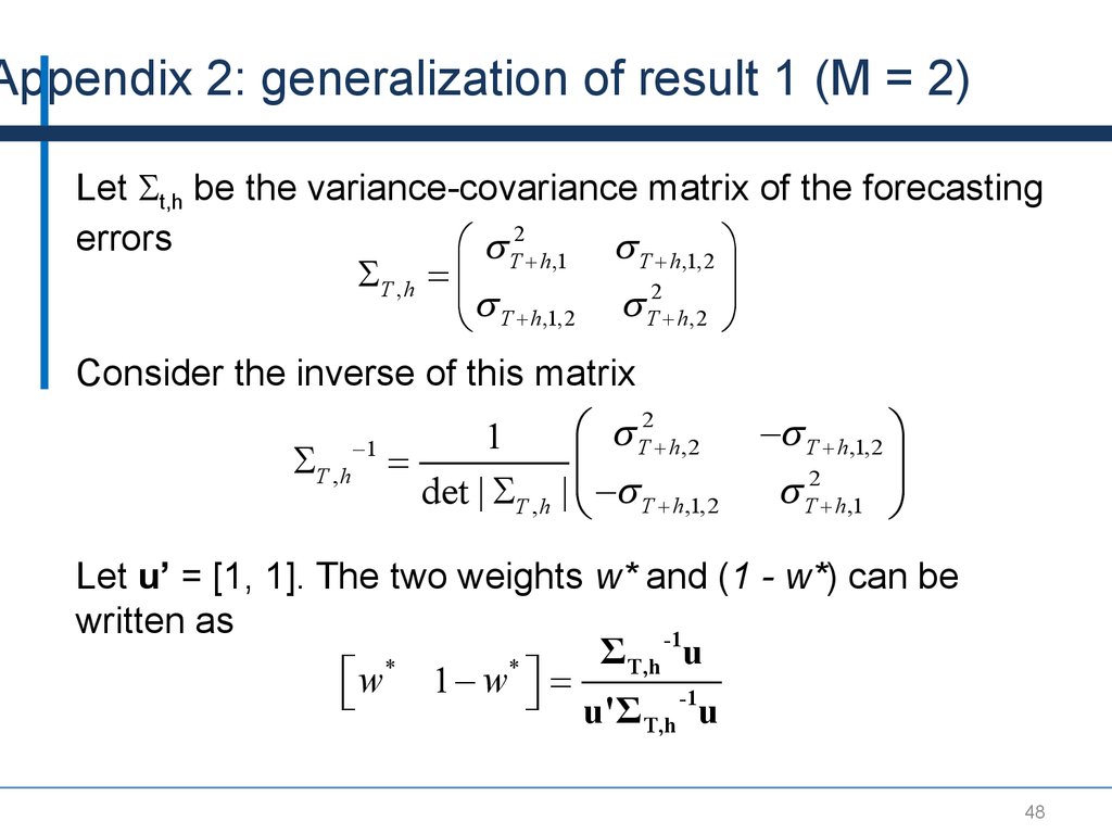 Forecast Combinations Online Presentation