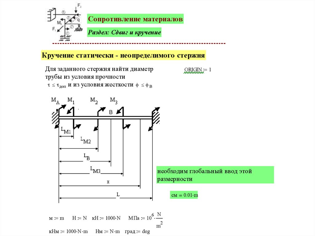 Кручение сопромат. Кручение статически неопределимого вала. Свободное кручение. Сдвиг при кручении.