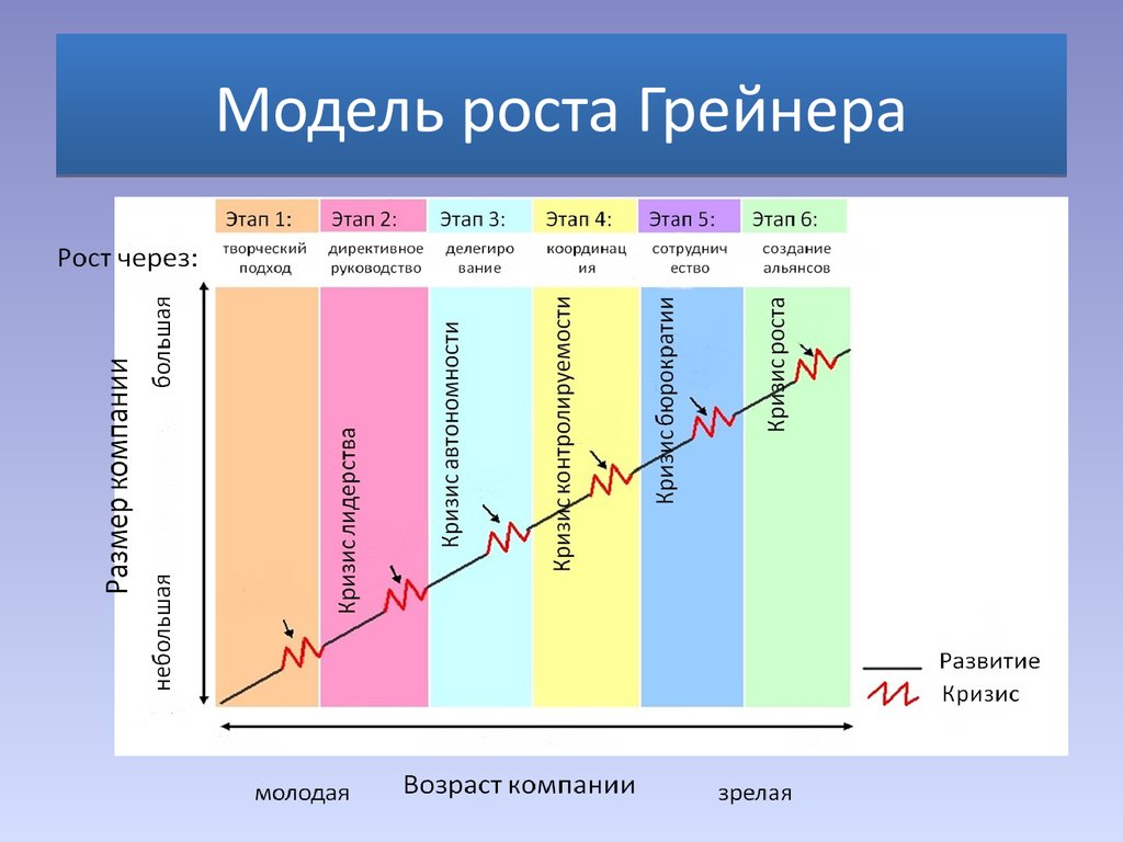 Модель цикл. Модель развития организации Ларри Грейнера. Модель рост жизненный цикл Грейнер. Модель роста Грейнера. Модель жизненного цикла организации Ларри Грейнера.