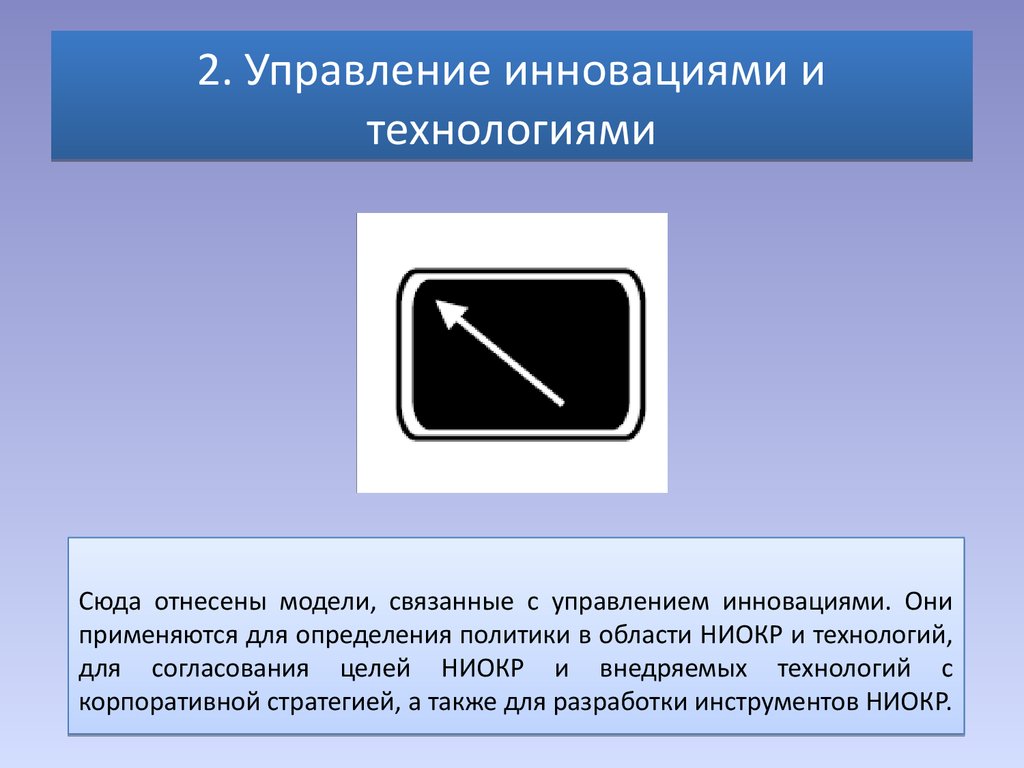 2. Управление инновациями и технологиями