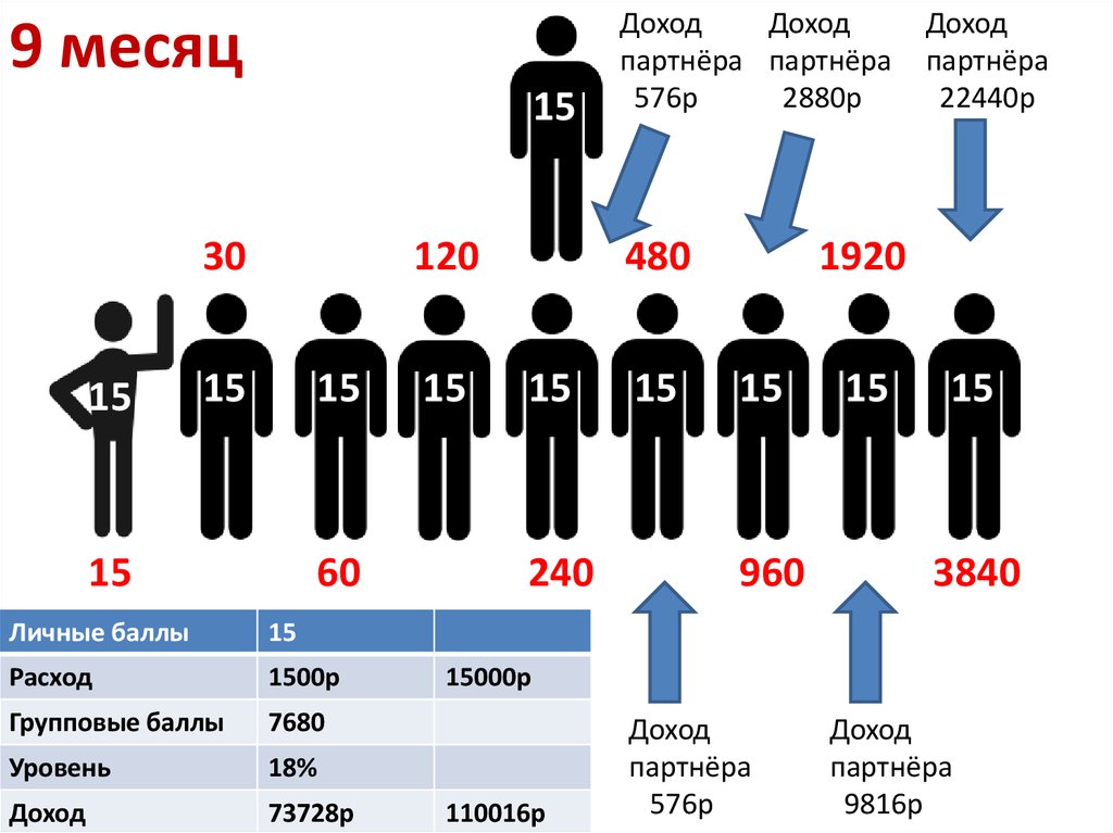 Доход р. Партнеры по прибыли.