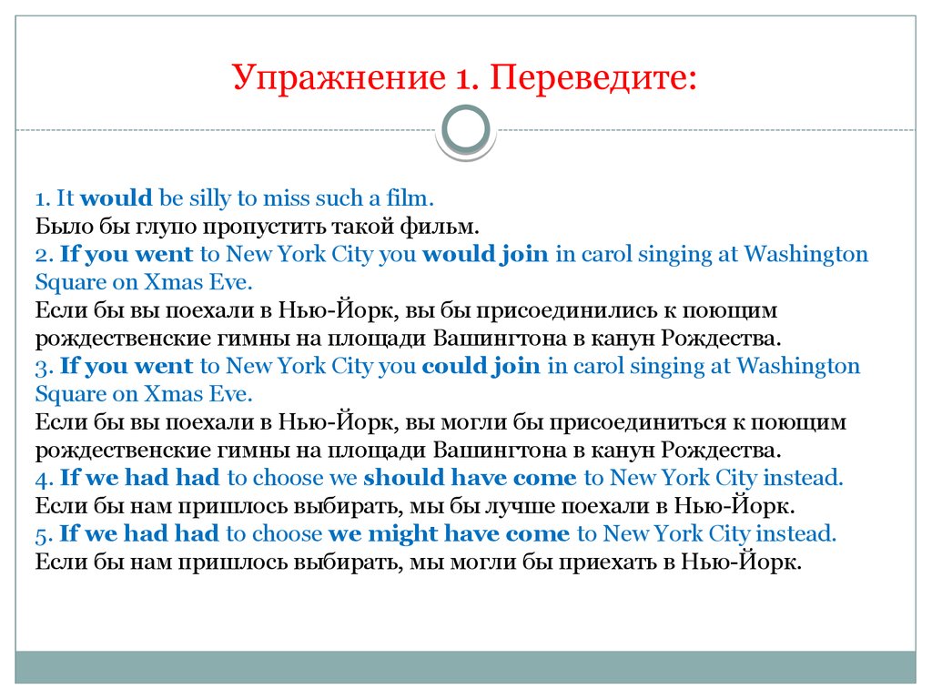 Сослагательное наклонение в английском языке презентация