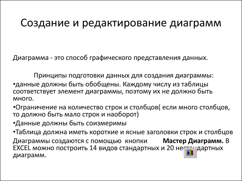 Построение диаграмм и графиков редактирование диаграмм