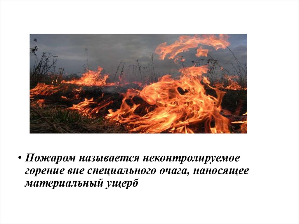 Неконтролируемое горение вне специального очага. Пожар это горение вне специального очага. Пожаром называют неконтролируемое горение.