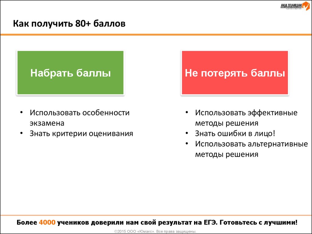 Как получить 80+ баллов