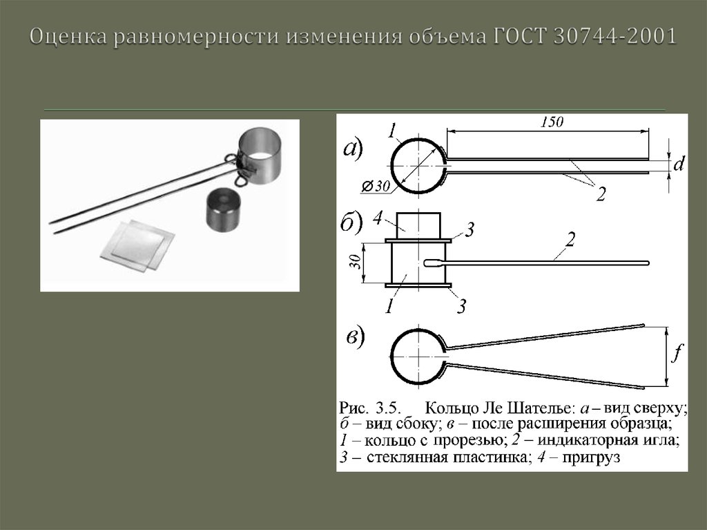 Изменяемого объема. Кольцо Ле Шателье. Определение равномерности изменения объема цемента. Равномерность изменения объема портландцемента. Равномерность изменения объема цемента при твердении.