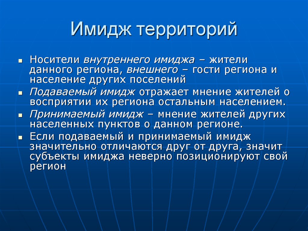 Имидж жителей. Имидж территории. Образ территории. Типология имиджа. Инструменты имиджа территории.