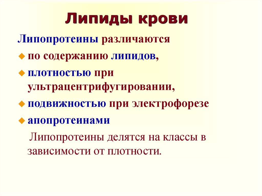 Липиды и липопротеины. Липиды показатели.