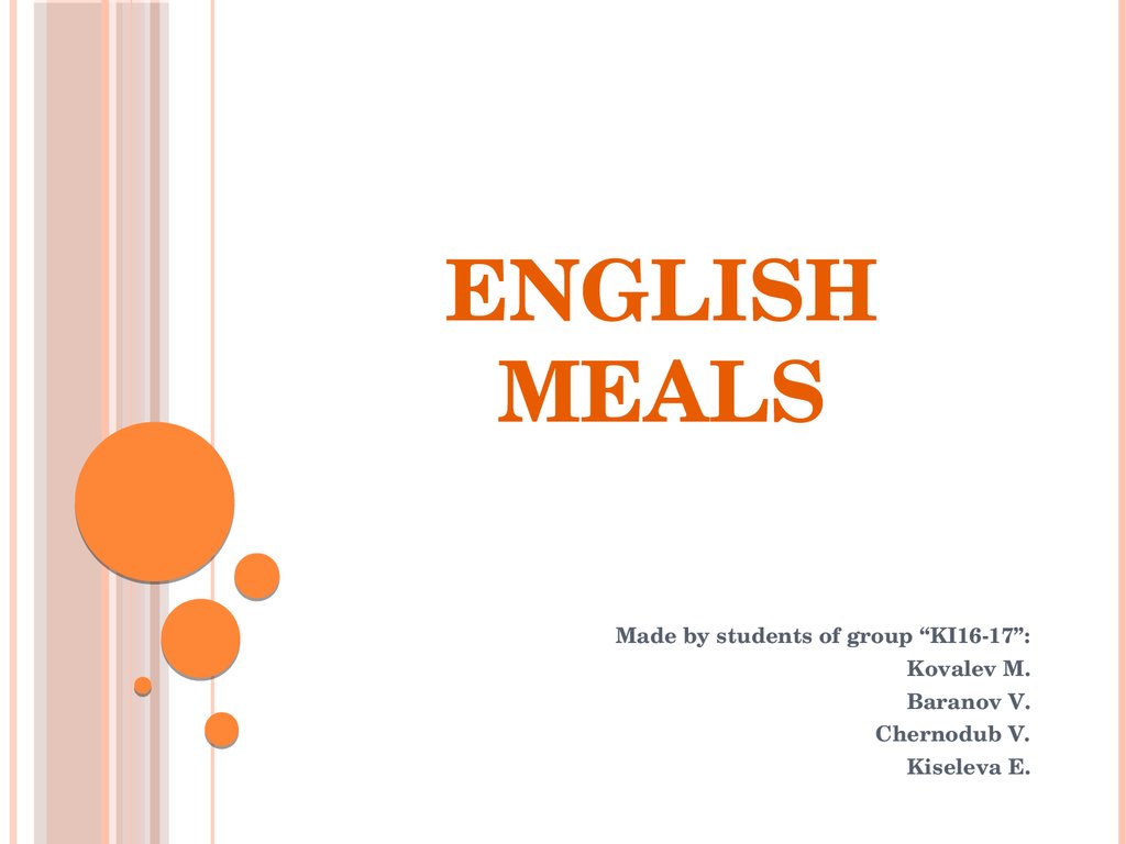 English Meals