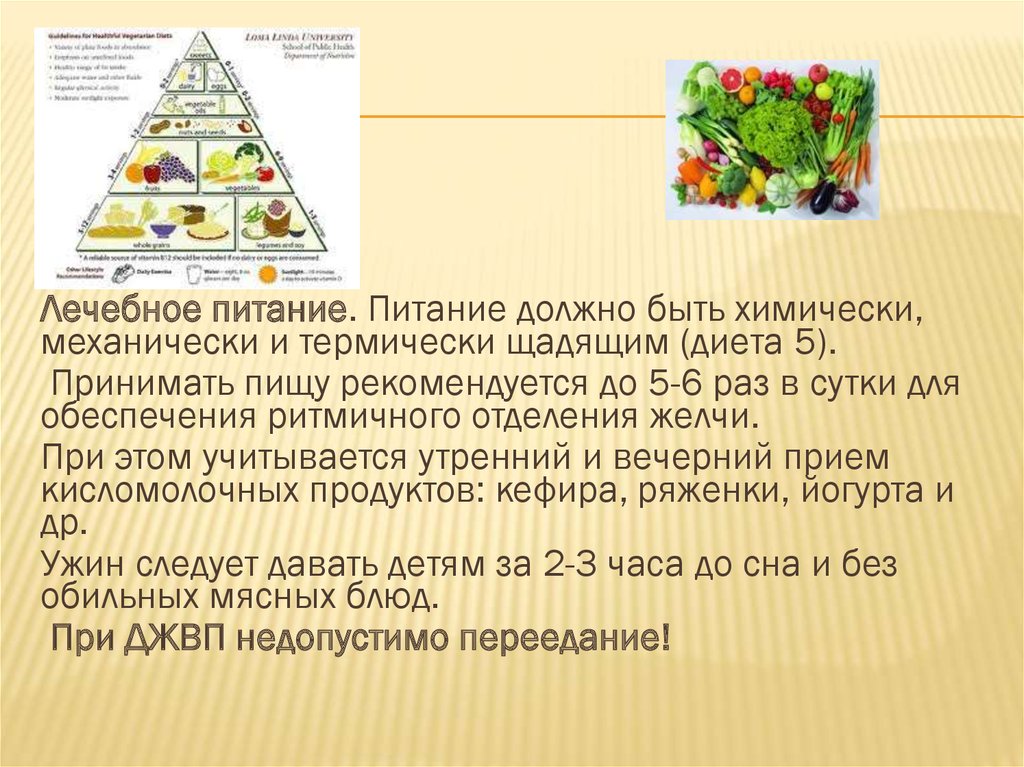 Диета при дискинезии желчевыводящих