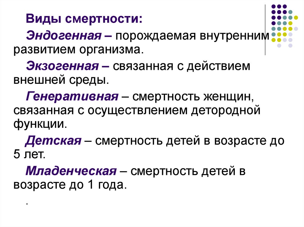 Смертность определение. Виды смертности. Исторические типы смертности. Виды детской смертности.