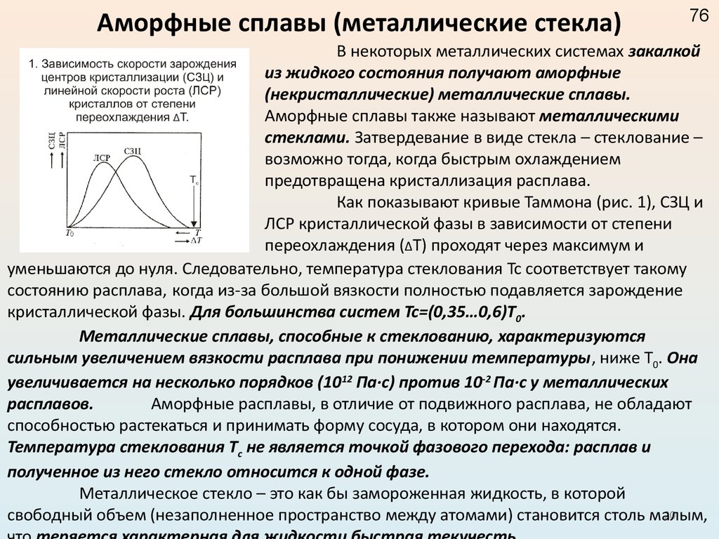 Аморфные металлические сплавы презентация