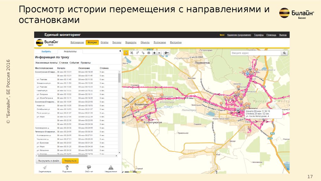 Карта передвижения смартфона