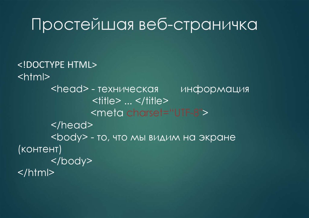 Презентация на html