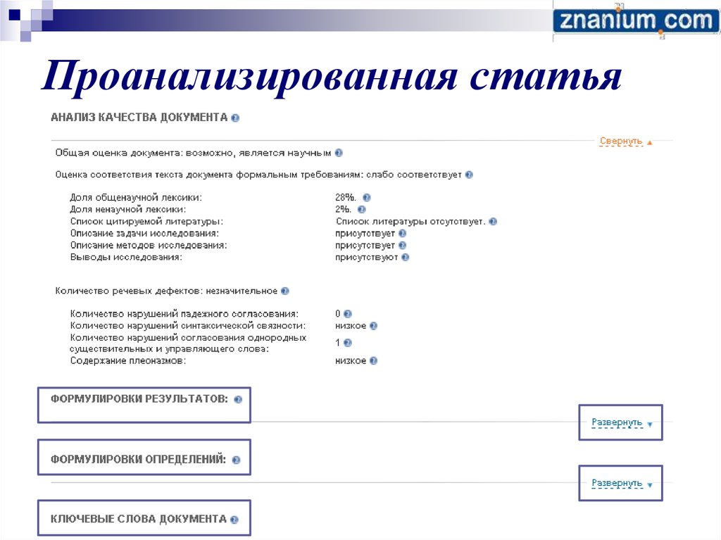 Как анализировать статью. Анализ литературной статьи. ЭБС Знаниум. Разбор публикаций.