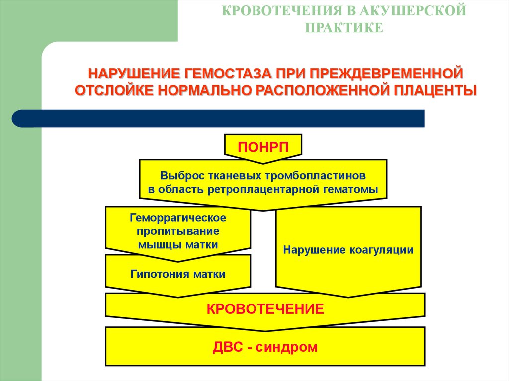 Кровотечение в акушерстве презентация