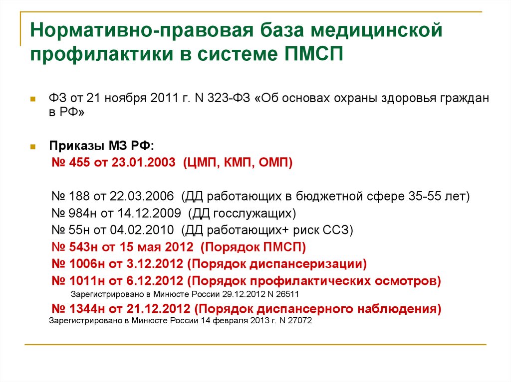 Нормативно правовая база проекта