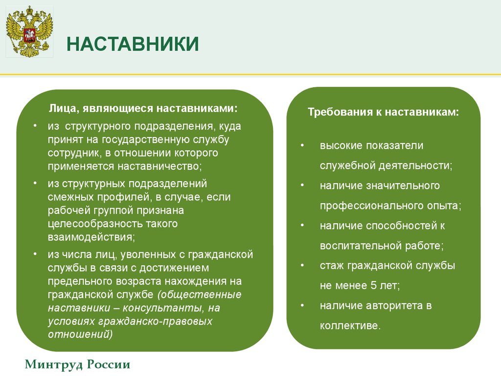 Функционал наставника проекта