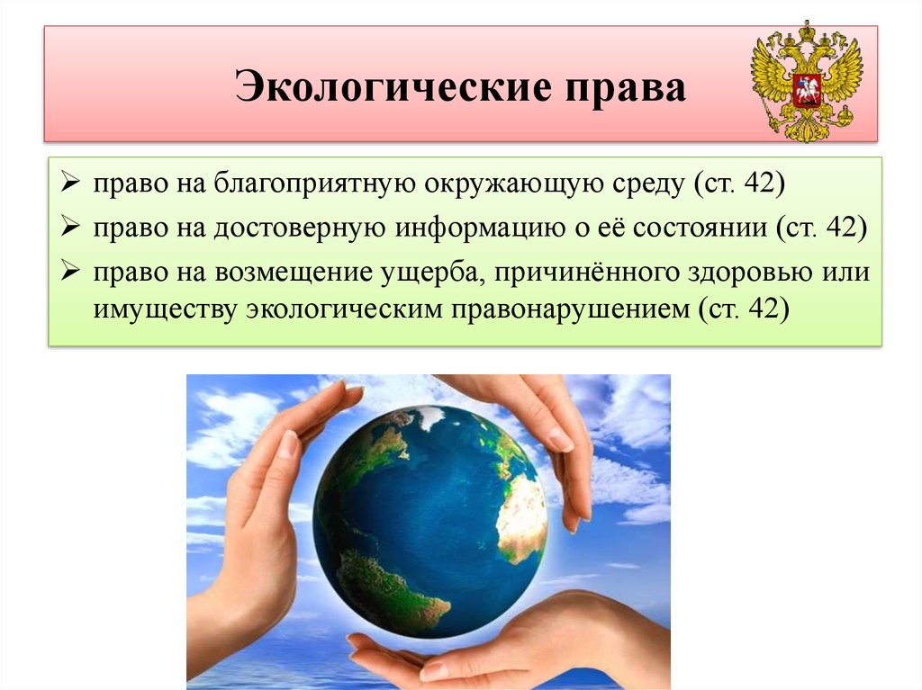 Экологически благоприятная окружающая среда конституция рф