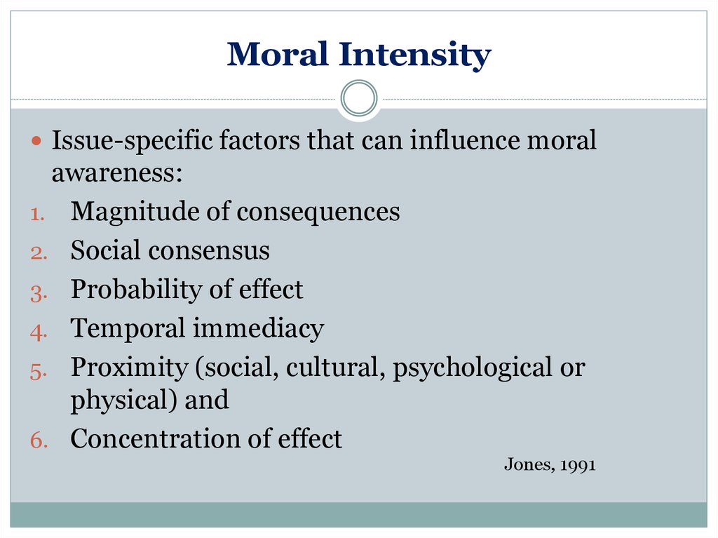 Moral Intensity