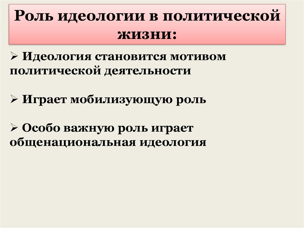 Назовите функции идеологии