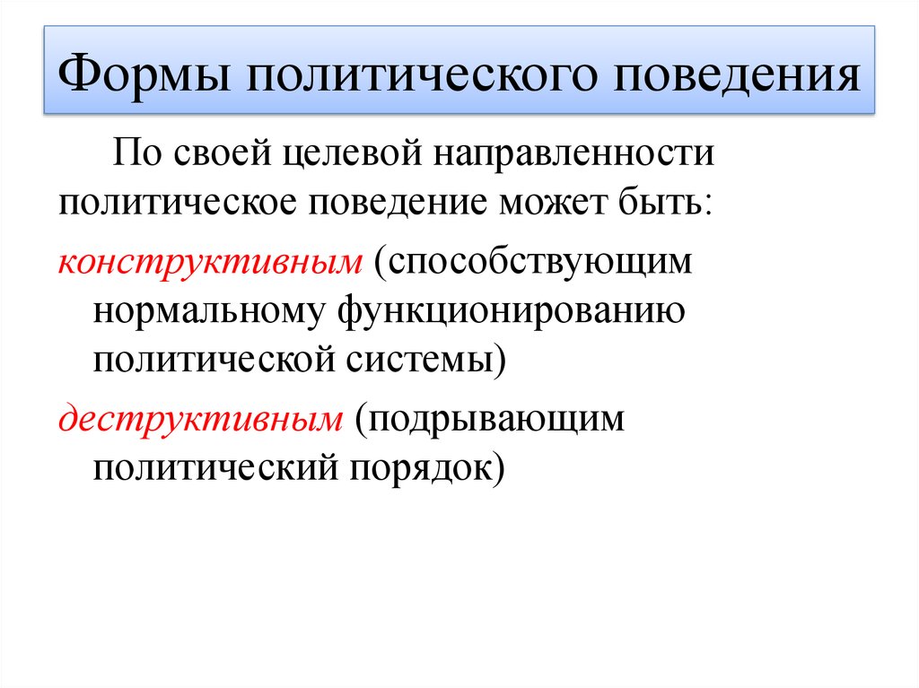 Политический порядок. Формы политического поведения. Структура политического поведения. Политическое поведение презентация. Политическое поведение по целевой направленности.