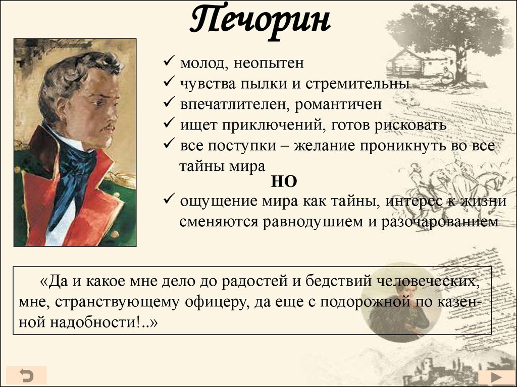 Какие чувства испытывает печорин. Печорин. Герой нашего времени Дата написания. Печорин офицер. Цитаты из героя нашего времени.