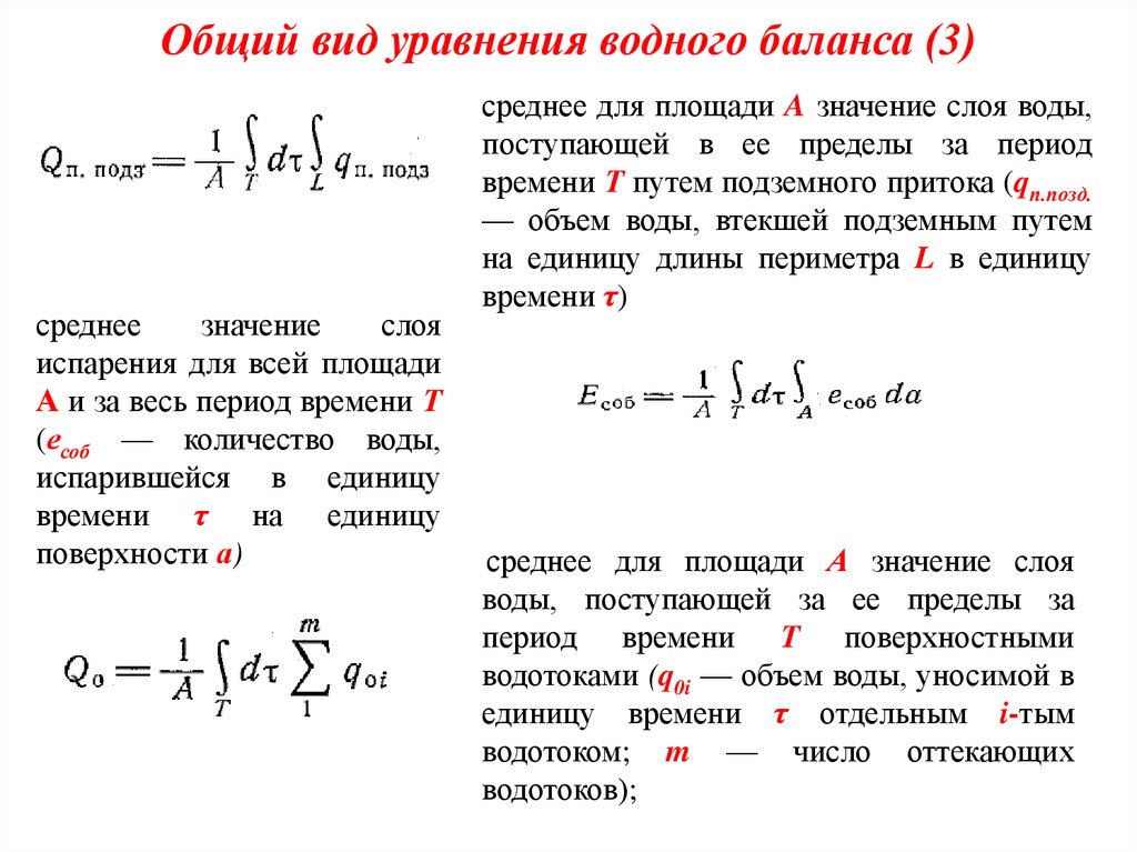 Техника водного баланса