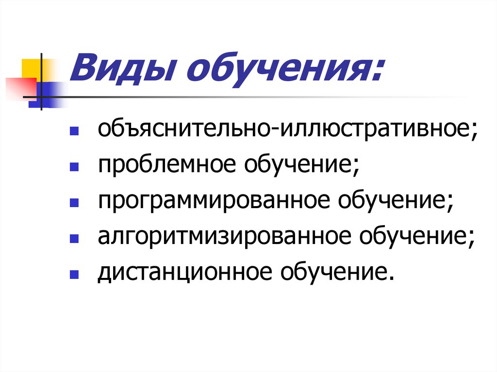 Репродуктивное эвристическое объяснительно иллюстративное