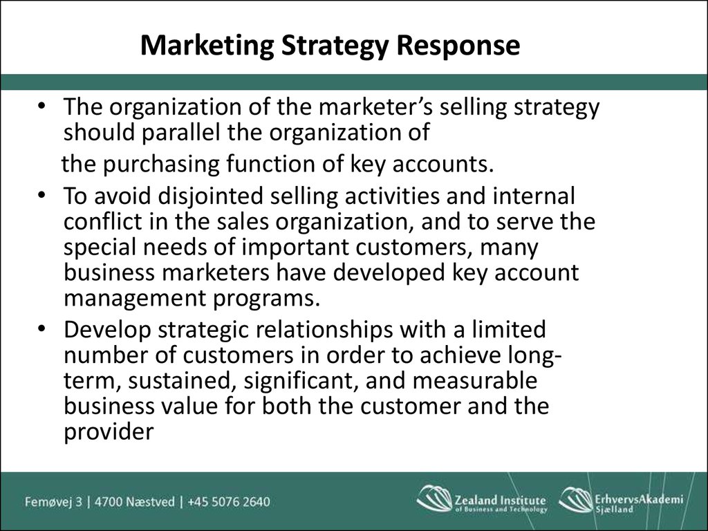 Marketing Strategy Response