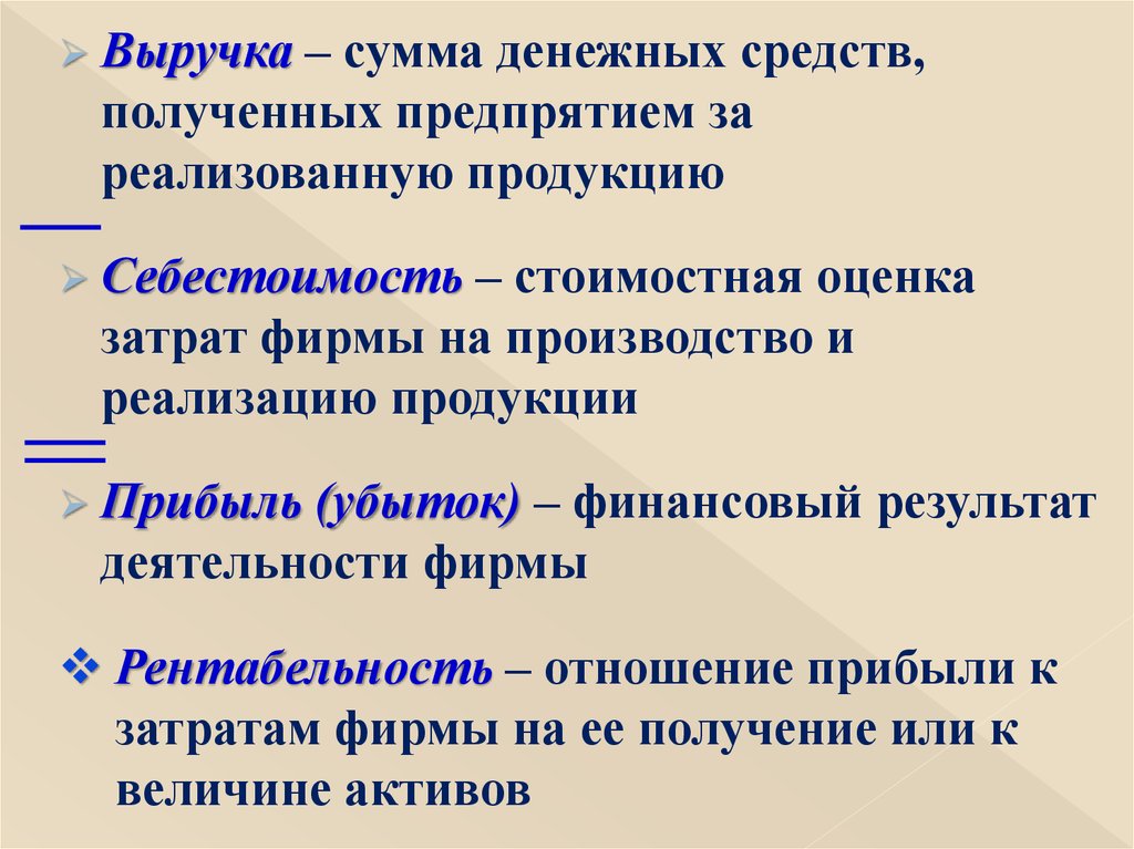 Того что средства были получены. Работа малы предпрятие.