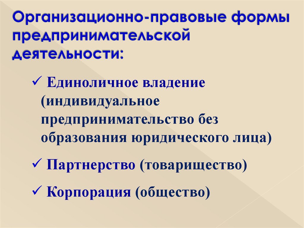 Предпринимательская деятельность без образования юридического лица. Организационно-правовые формы предпринимательской деятельности. Организационно-правовая форма для презентации. Организованно правовые формы предпринимательской деятельности. Организационно правовые формы предприм деят.