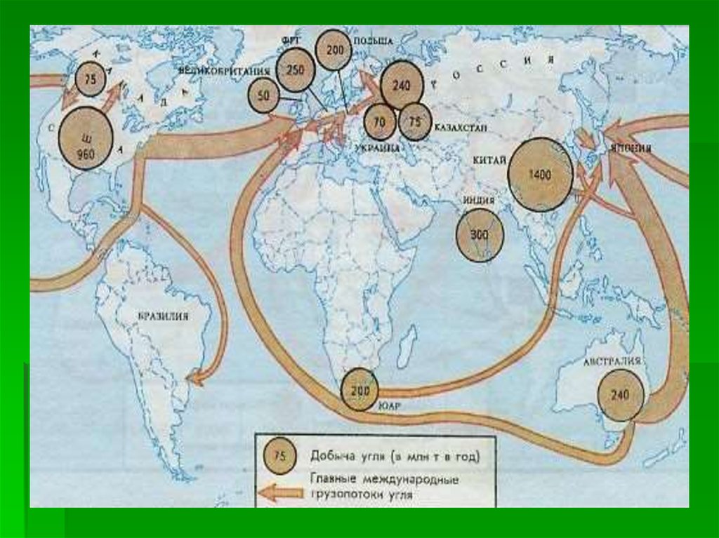 Проанализируйте рисунок 4. Основные направления экспорта нефти газа и угля на карте. Грузопотоки природного газа в мире. Основные направления экспорта угля. Грузопотоки угля.